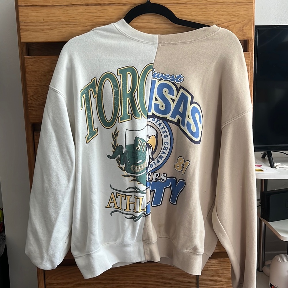 Half & Half Crewneck Sweatshirt